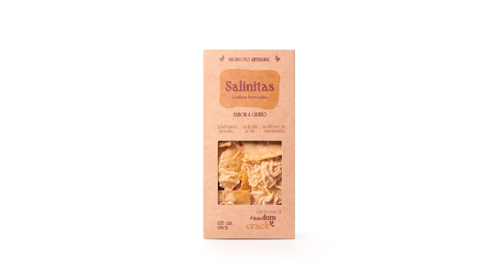 Diseño de Packaging de snacks artesanales con queso